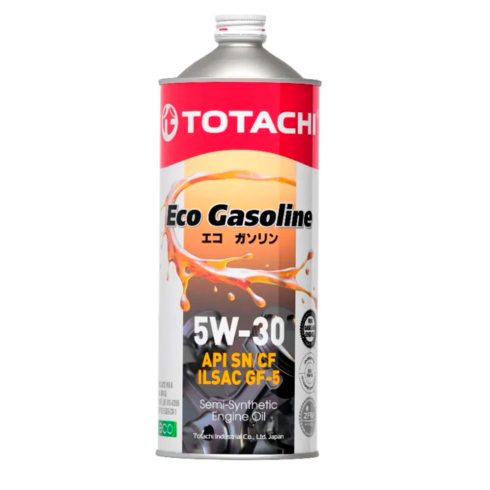 Полусинтетическое моторное масло 5W-30 Eco Gasoline SN/CF, ILSAC GF-5, ACEA C2 1 л. Totachi